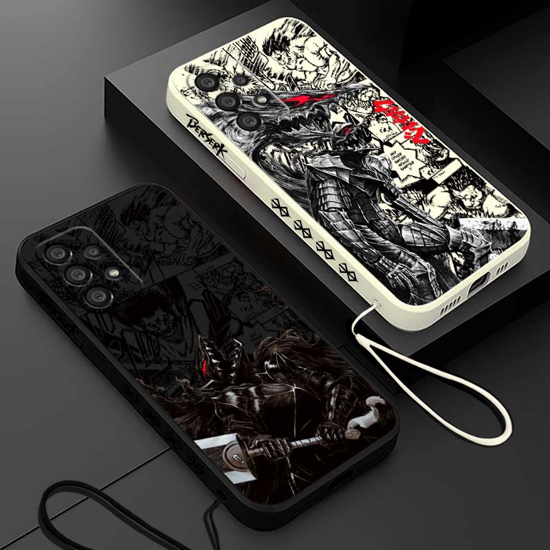 Phone Case Anime - ホットアニメ「ベルセルク」ゾッド・ガッツ柄のSamsung Galaxy A73 A71 A55 A54